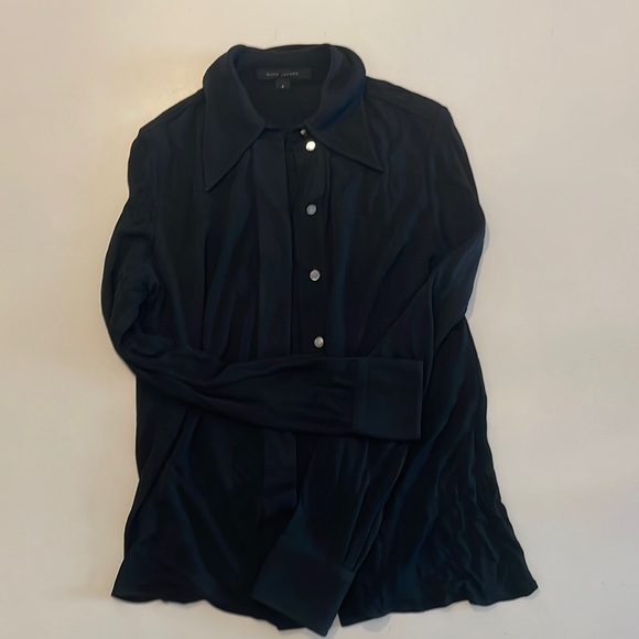 Marc Jacobs crepe black button down shirt - Picture 1 of 2